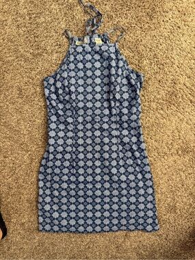 Aeropostale Blue Patterned Halter Dress -  Women